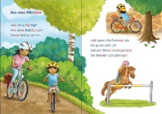 Buchcover und Innenansicht für das Buch: Leselöwen 1. Klasse - Eine ponystarke Reitstunde