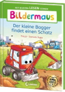 Buchcover und Innenansicht für das Buch: Bildermaus - Der kleine Bagger findet einen Schatz
