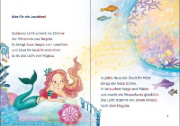 Buchcover und Innenansicht für das Buch: Leselöwen 2. Klasse - Die Meermädchen und der gestohlene Kristall
