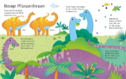 Buchcover und Innenansicht für das Buch: Mein Wisch-und-weg-Buch: Dinosaurier