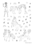 Buchcover und Innenansicht für das Buch: Unicorn Academy: 1001 Sticker
