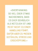 Buchcover und Innenansicht für das Buch: Die 1-Minuten-Strategie gegen Overthinking
