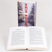 Buchcover und Innenansicht für das Buch: Jeg for ner til min bror