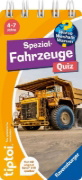 Buchcover und Innenansicht für das Buch: tiptoi® Wieso? Weshalb? Warum? Quiz - Spezialfahrzeuge