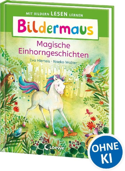 Buchcover und Innenansicht für das Buch: Bildermaus - Magische Einhorngeschichten