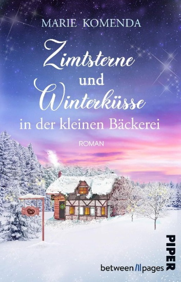 Buchcover und Innenansicht für das Buch: Zimtsterne und Winterküsse in der kleinen Bäckerei