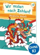 Buchcover und Innenansicht für das Buch: Mes coloriages magiques 1 - Créatures magiques