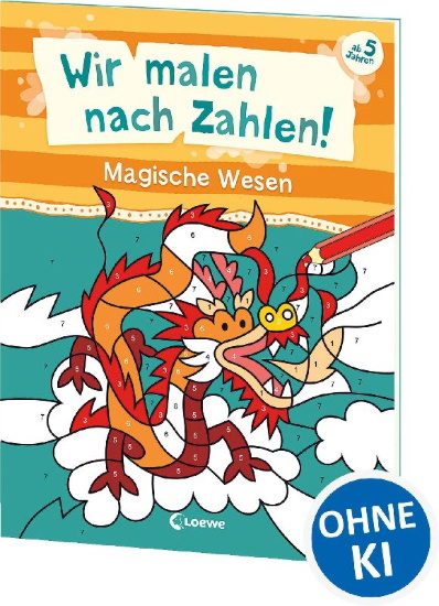 Buchcover und Innenansicht für das Buch: Mes coloriages magiques 1 - Créatures magiques