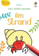 Buchcover und Innenansicht für das Buch: Kleine Kreativ-Werkstatt - Ganz einfach ausmalen: Am Strand
