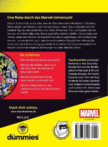 Buchcover und Innenansicht für das Buch: Marvel-Comics für Dummies