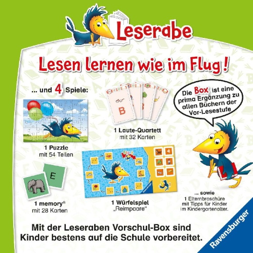 Buchcover und Innenansicht für das Buch: Leserabe Sonderausgaben - Deine große Leseraben Vorschul-Box