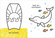 Buchcover und Innenansicht für das Buch: Kleine Kreativ-Werkstatt - Ganz einfach ausmalen: Am Strand