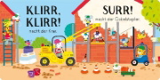 Buchcover und Innenansicht für das Buch: Schieben und Lauschen: Fahrzeuge auf der Baustelle