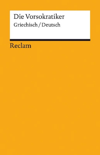 Buchcover und Innenansicht für das Buch: Die Vorsokratiker