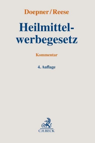 Buchcover und Innenansicht für das Buch: Heilmittelwerbegesetz