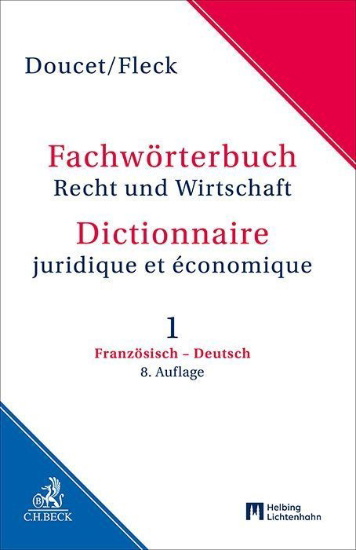 Buchcover und Innenansicht für das Buch: Fachwörterbuch Recht und Wirtschaft Band 1: Französisch - Deutsch