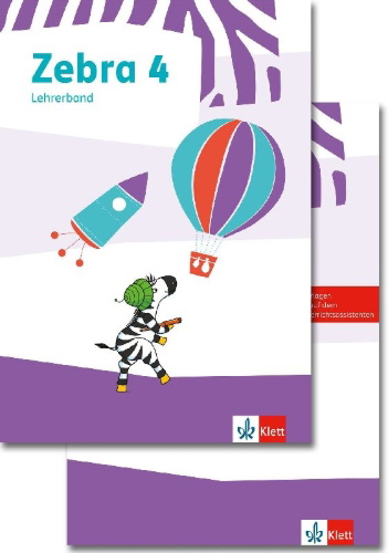 Buchcover und Innenansicht für das Buch: Zebra 4. Paket: Didaktischer Kommentar und Materialband zum Verbrauchsmaterial Klasse 4