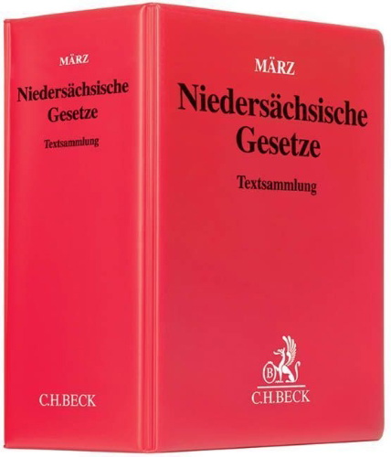 Buchcover und Innenansicht für das Buch: Niedersächsische Gesetze (mit Fortsetzungsnotierung). Inkl. 129. Ergänzungslieferung