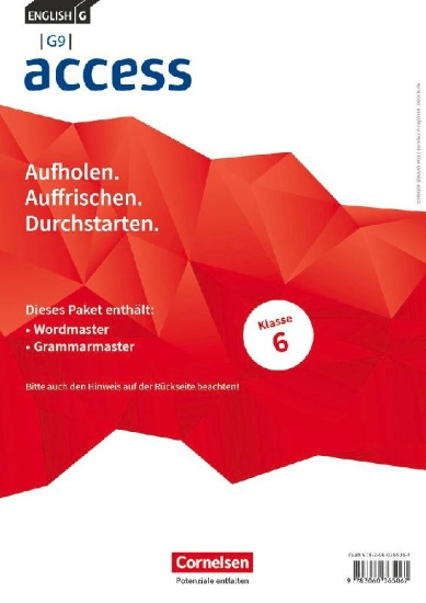 Buchcover und Innenansicht für das Buch: English G Access - G9 - Band 2: 6. Schuljahr - Wordmaster und Grammarmaster (Im Paket)