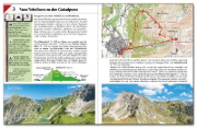 Buchcover und Innenansicht für das Buch: Lieblings-Wanderungen rund um Oberstdorf