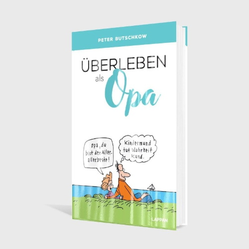 Buchcover und Innenansicht für das Buch: Überleben als Opa