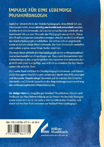 Buchcover und Innenansicht für das Buch: Musikunterricht aus Menschenkunde