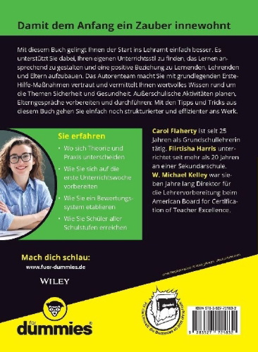 Buchcover und Innenansicht für das Buch: Erfolgreich als Lehrkraft starten für Dummies