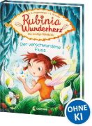 Buchcover und Innenansicht für das Buch: Rubinia Wunderherz, die mutige Waldelfe (Band 3) - Der verschwundene Fluss