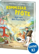 Buchcover und Innenansicht für das Buch: Kommissar Pfote (Band 8) - Jagd nach dem Feuerteufel