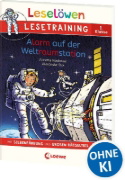 Buchcover und Innenansicht für das Buch: Leselöwen Lesetraining 1. Klasse - Alarm auf der Weltraumstation