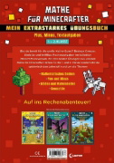 Buchcover und Innenansicht für das Buch: Mathe für Minecrafter - Mein extrastarkes Übungsbuch