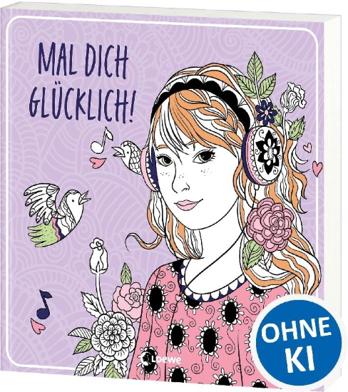 Buchcover und Innenansicht für das Buch: Mal dich glücklich!