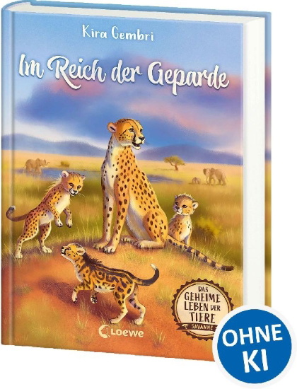 Buchcover und Innenansicht für das Buch: Das geheime Leben der Tiere (Savanne) - Im Reich der Geparde