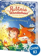 Buchcover und Innenansicht für das Buch: Rubinia Wunderherz, die mutige Waldelfe (Band 4) - Gefahr im Elfenwald