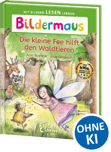 Buchcover und Innenansicht für das Buch: Bildermaus - Die kleine Fee hilft den Waldtieren