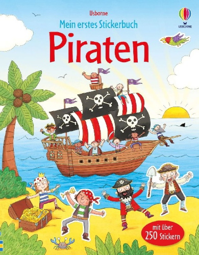 Buchcover und Innenansicht für das Buch: Mein erstes Stickerbuch: Piraten