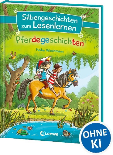 Buchcover und Innenansicht für das Buch: Silbengeschichten zum Lesenlernen - Pferdegeschichten