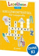 Buchcover und Innenansicht für das Buch: Leselöwen Kreuzworträtsel für Leseprofis - 2. Klasse (Sonnengelb)