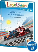 Buchcover und Innenansicht für das Buch: Leselöwen 2. Klasse - Vollgas auf der Rennstrecke