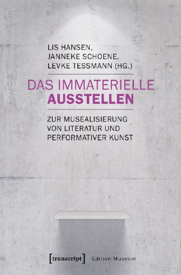 Buchcover und Innenansicht für das Buch: Das Immaterielle ausstellen