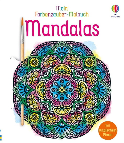Buchcover und Innenansicht für das Buch: Mein Farbenzauber-Malbuch: Mandalas