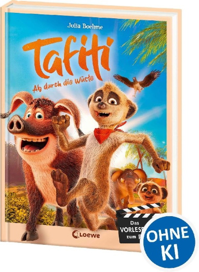 Buchcover und Innenansicht für das Buch: Tafiti - Ab durch die Wüste