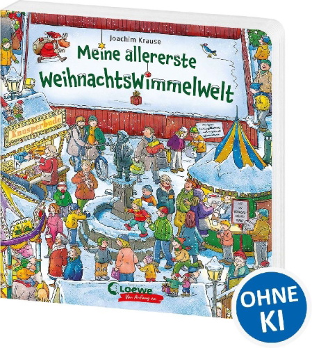Buchcover und Innenansicht für das Buch: Meine allererste WeihnachtsWimmelWelt
