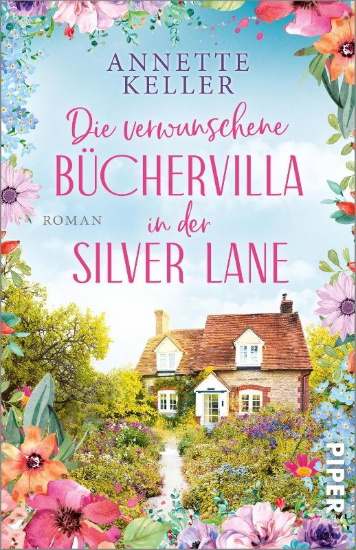 Buchcover und Innenansicht für das Buch: Die verwunschene Büchervilla in der Silver Lane