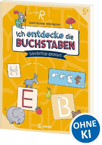 Buchcover und Innenansicht für das Buch: Ich entdecke die Buchstaben