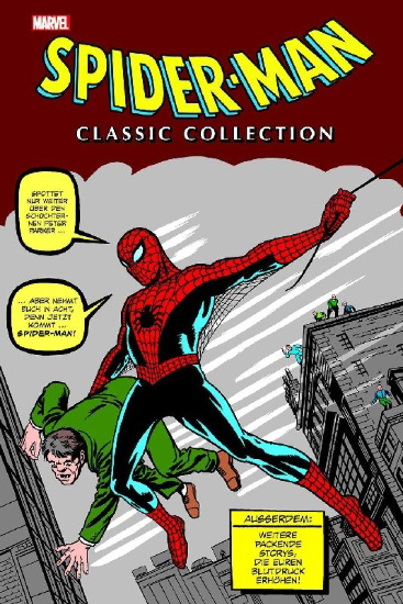 Buchcover und Innenansicht für das Buch: Amazing Fantasy (1962) 15; Amazing Spider-Man (1963) 1-38; Annual (1964) 1-2; Strange Tales Annual (1962) 2; Fantastic Four Annual (1963) 1