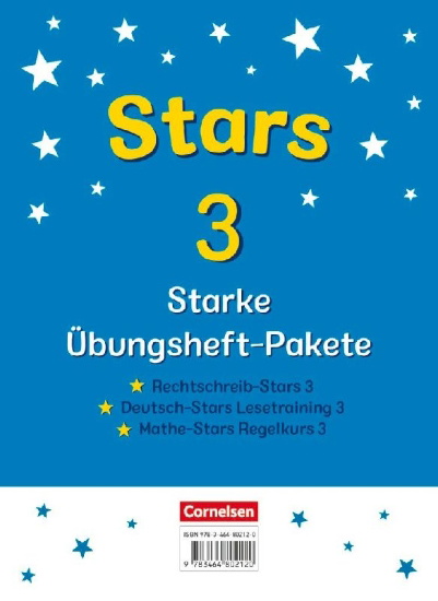 Buchcover und Innenansicht für das Buch: STARS - starke Übungshefte - 3. Schuljahr - Übungshefte im Paket mit Lösungen