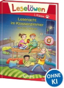 Buchcover und Innenansicht für das Buch: Leselöwen 1. Klasse - Lesenacht im Klassenzimmer