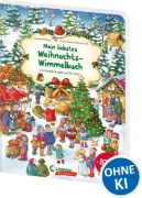 Buchcover und Innenansicht für das Buch: Mein liebstes Weihnachts-Wimmelbuch