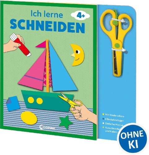 Buchcover und Innenansicht für das Buch: J'apprends à Découper